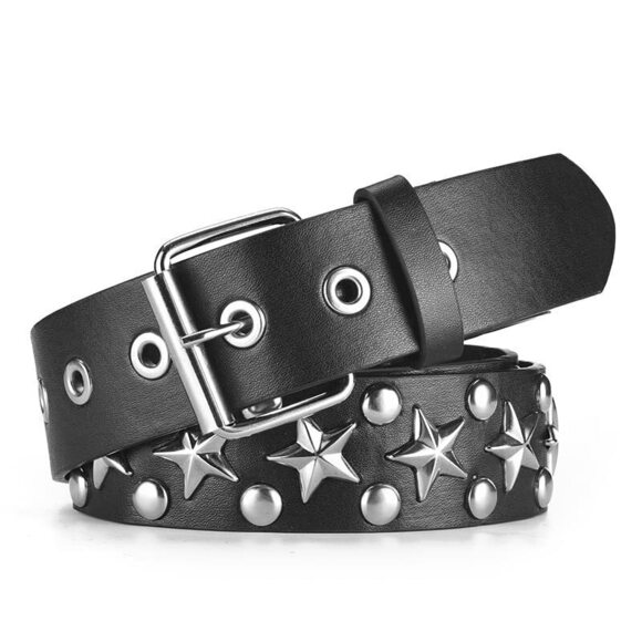 Accessories - 7886 Star Studded Belt Rivet Y2k Belts Women Punk Accessoriess Gothic Belt